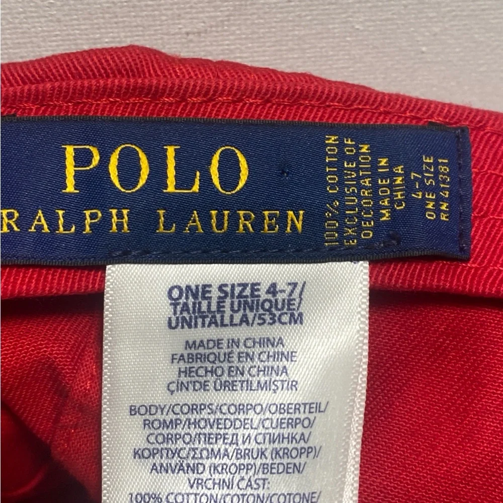 Ralph Lauren Polo Hat Adjustable Kids size O/S  4-7